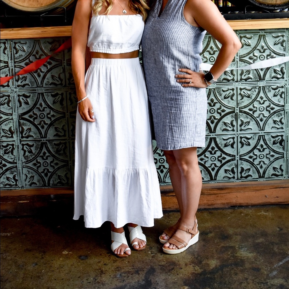 White Linen Matching Set